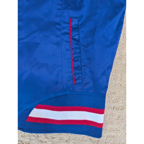 Starter New York NY Giants Jacket Mens Large Blue Embroidered Bomber G3 Apparel - Picture 5 of 12
